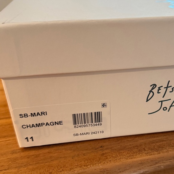 Betsey Johnson Sparkling Silver Ankle Strap Heels - Picture 5 of 5